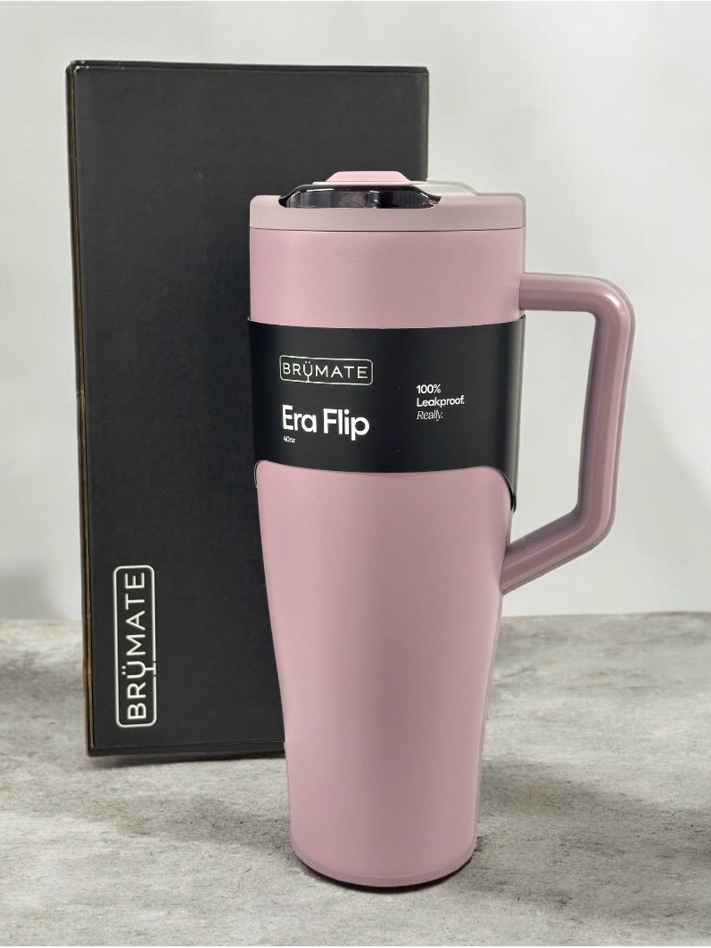 BrüMate Era Flip 40oz Leakproof Insulated Tumbler Mauve Pink NIB